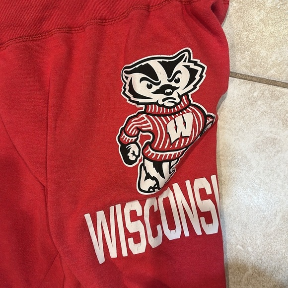 Y2K Colosseum Wisconsin Badgers Crop Capri Sweatpants Joggers L Sweats - Picture 3 of 6